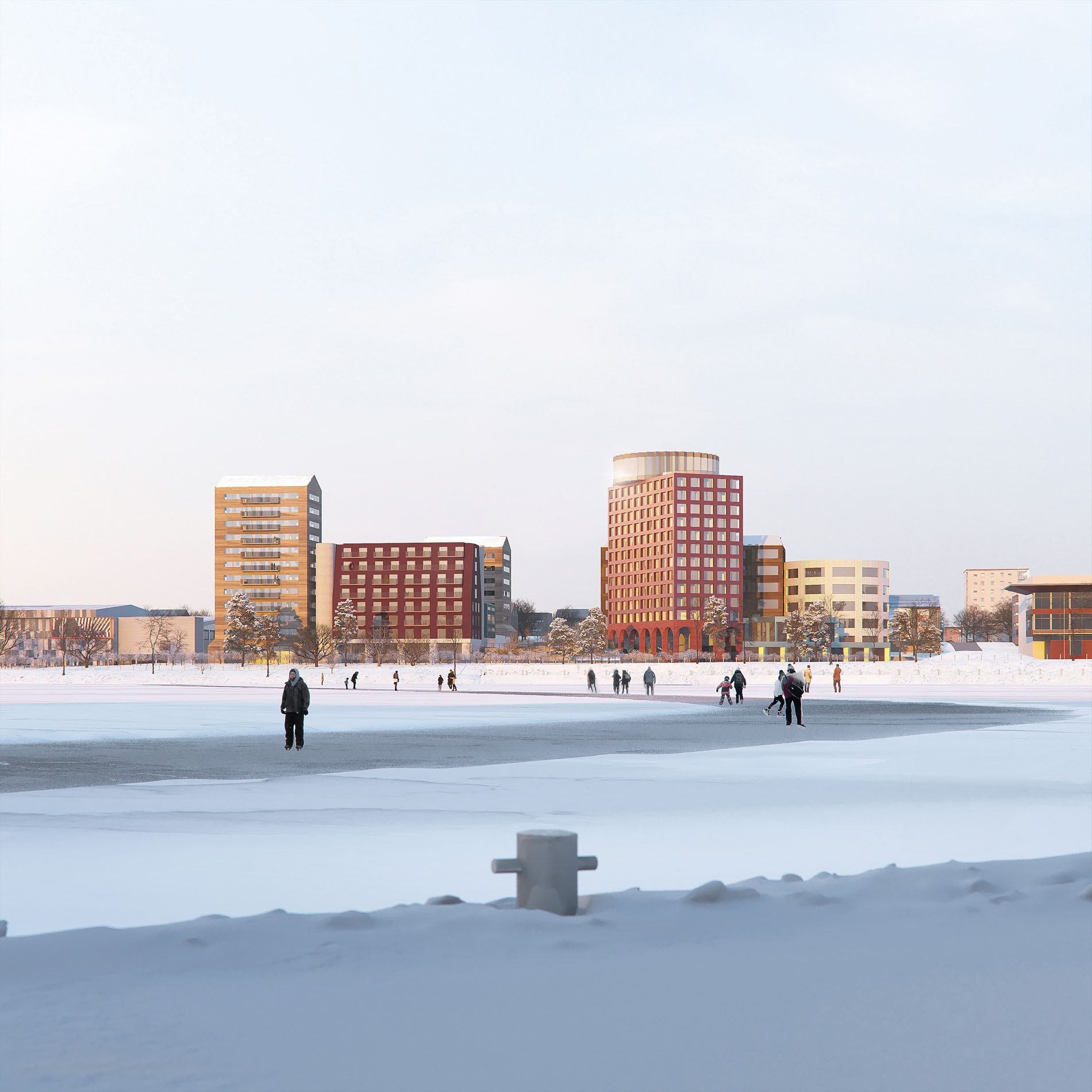 Förslaget Länken lämnades in av teamet PEAB Bostad AB, Olsson Lyckefors Arkitektur AB, Sydväst arkitektur och landskap, Spacescape AB samt a och d arkitektkontor AB
